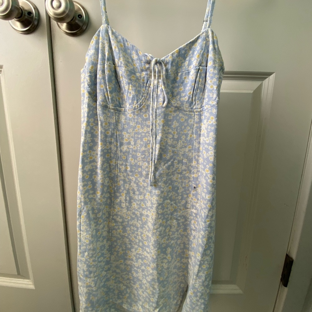 Blue Floral Mini Dress